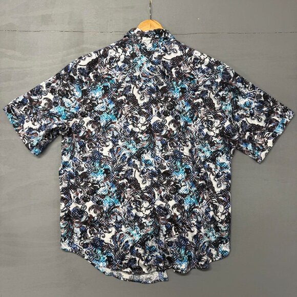 Robert Graham Men Deville Sport Shirt XLT Tall Short Sleeve Button Up Floral - Picture 2 of 7